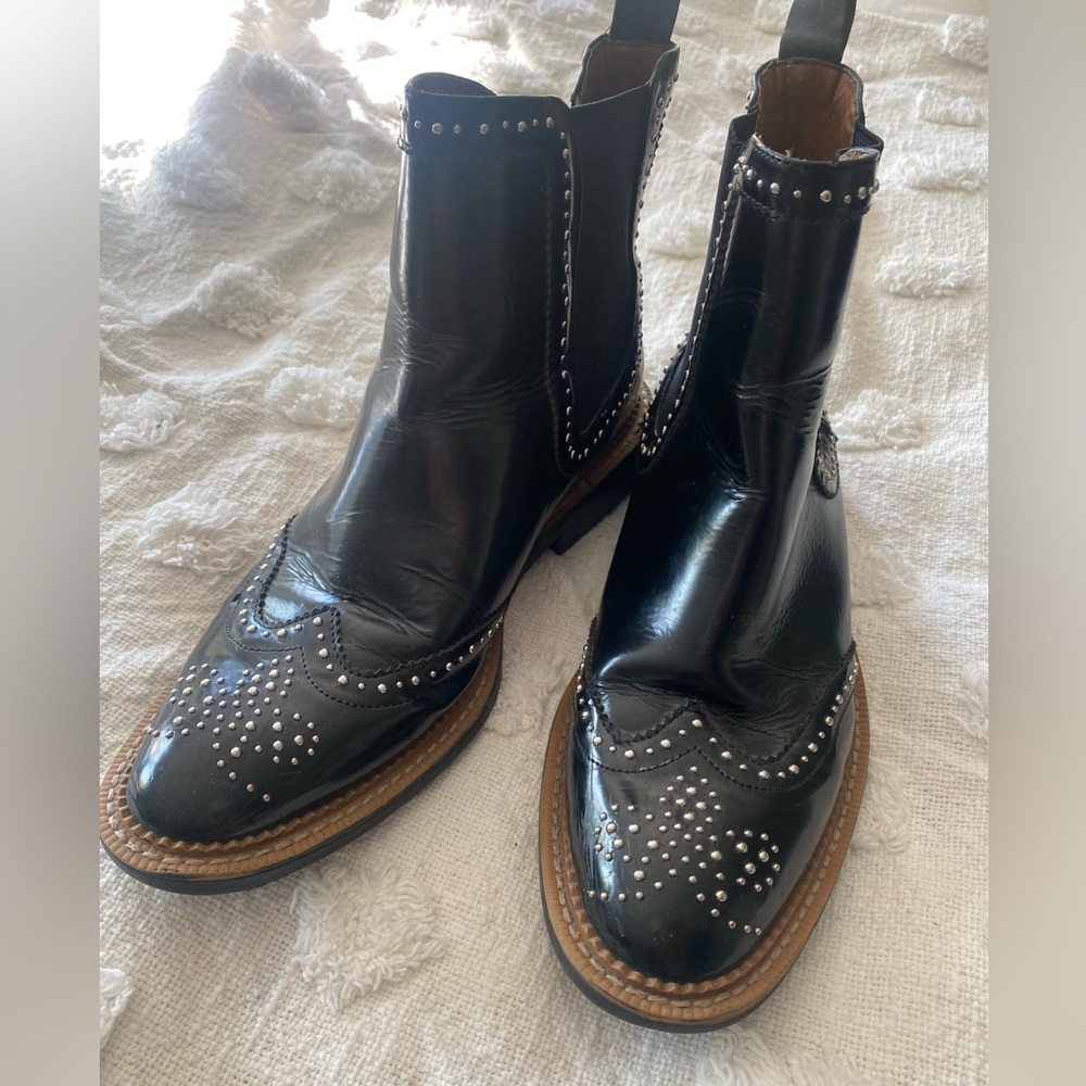 Zara Woman wingtip studded ankle boots - Picture 3 of 4